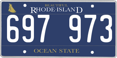 RI license plate 697973
