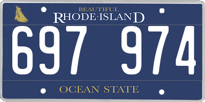 RI license plate 697974
