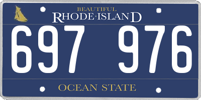RI license plate 697976