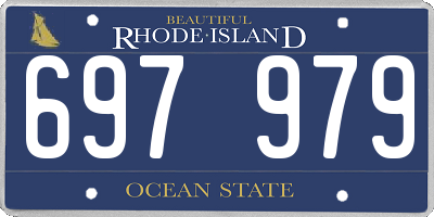 RI license plate 697979