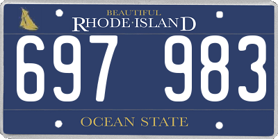 RI license plate 697983