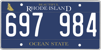 RI license plate 697984