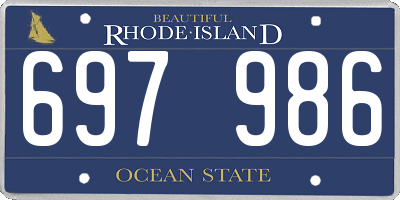 RI license plate 697986
