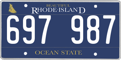RI license plate 697987