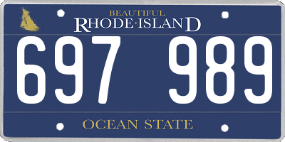 RI license plate 697989