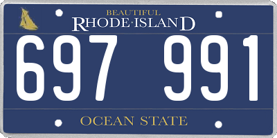 RI license plate 697991