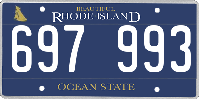 RI license plate 697993