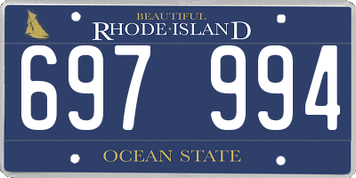 RI license plate 697994