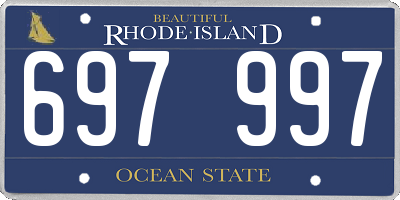 RI license plate 697997