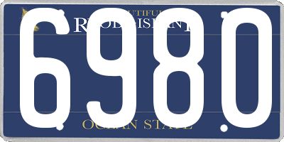 RI license plate 6980