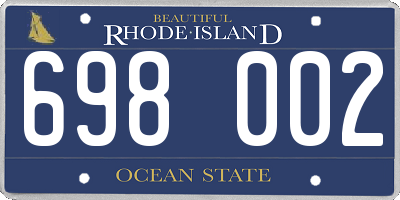 RI license plate 698002