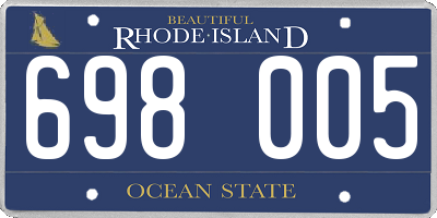 RI license plate 698005