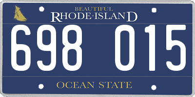 RI license plate 698015