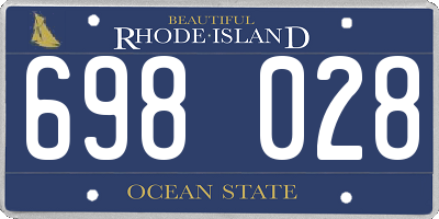 RI license plate 698028