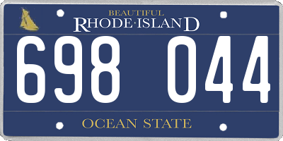 RI license plate 698044