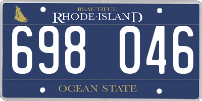 RI license plate 698046