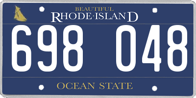 RI license plate 698048