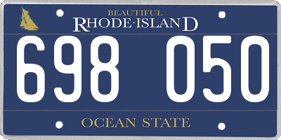 RI license plate 698050
