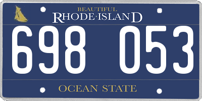 RI license plate 698053