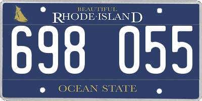 RI license plate 698055