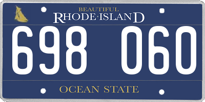RI license plate 698060