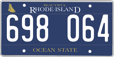 RI license plate 698064