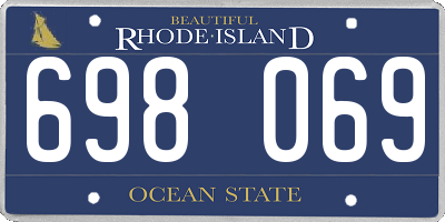RI license plate 698069