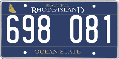 RI license plate 698081