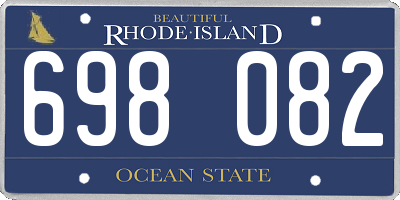 RI license plate 698082