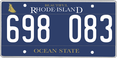 RI license plate 698083