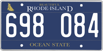 RI license plate 698084