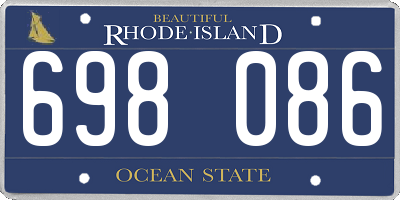 RI license plate 698086