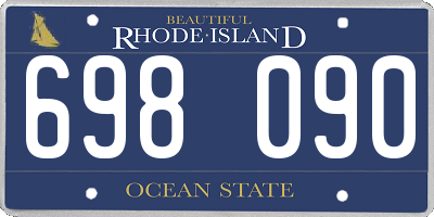 RI license plate 698090