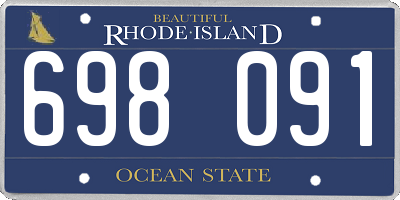 RI license plate 698091