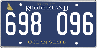 RI license plate 698096