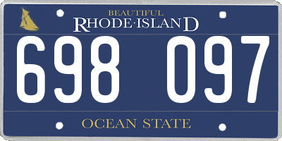 RI license plate 698097