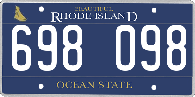 RI license plate 698098