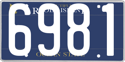 RI license plate 6981