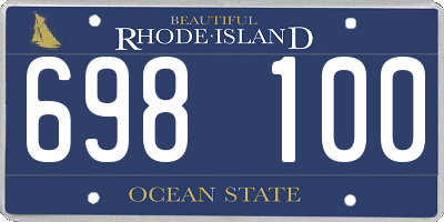 RI license plate 698100