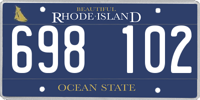RI license plate 698102