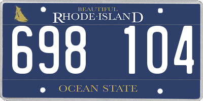RI license plate 698104