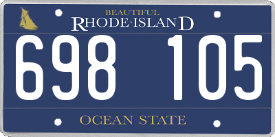 RI license plate 698105