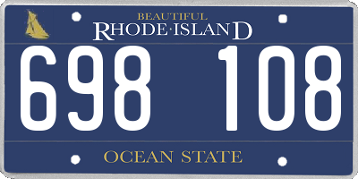 RI license plate 698108