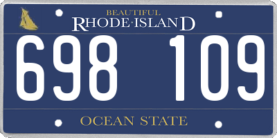 RI license plate 698109