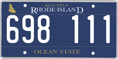RI license plate 698111