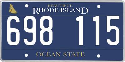 RI license plate 698115