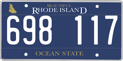 RI license plate 698117