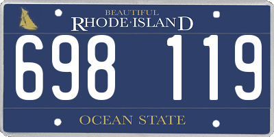 RI license plate 698119