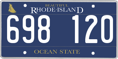 RI license plate 698120