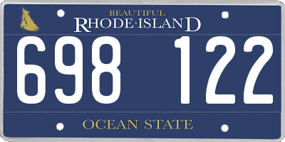 RI license plate 698122